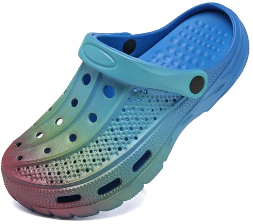 ChayChax Men's and Women's Arch Support Clogs Garden Shoes Slip-on Outdoor Beach Slippers with Removable Cushion Footbed