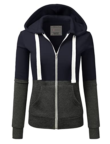 DOUBLJU Lightweight Thin Zip-Up Hoodie Jacket