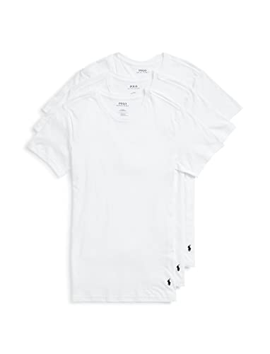 POLO Ralph Lauren Men's Slim Fit Cotton Crew Undershirts 3 Pack