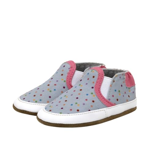 Robeez Baby Girls and Unisex Soft Soles Slip-Resistant Crib Shoes Slippers for Infant and Toddler, 0-24 Months