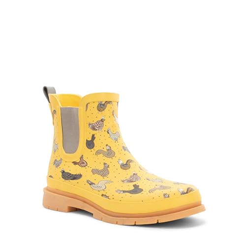 Western Chief Women's Waterproof Chelsea Ankle Rain Boot with Elastic Gore and Rubber Lug Outsole  Stylish and Functional for Rainy Days