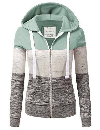 DOUBLJU Lightweight Thin Zip-Up Hoodie