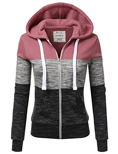 DOUBLJU Lightweight Thin Zip-Up Hoodie Jacket