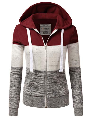 DOUBLJU Lightweight Thin Zip-Up Hoodie Jacket