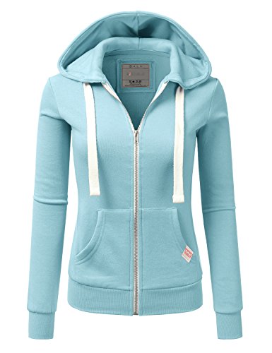 DOUBLJU Lightweight Thin Zip-Up Hoodie Jacket