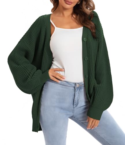 QUALFORT 100% Cotton Button-Down Cardigan