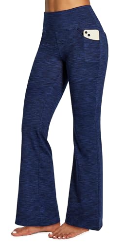 IUGA Yoga Pants Women Wide Leg High Waist Bootcut Workout Flare Leggings Tummy Control Work Dress Pants Women 4 Pockets