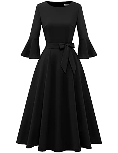 HomRain Bell-Sleeve A-line Dress