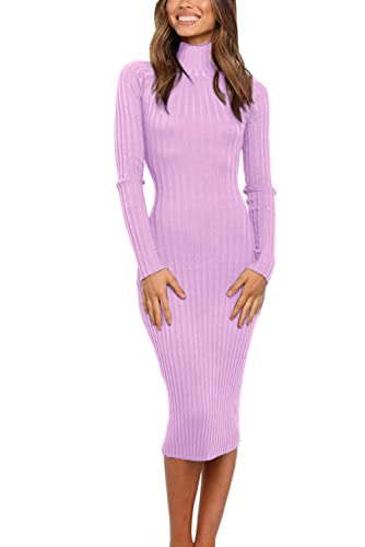 MEROKEETY Ribbed Slim Fit Midi