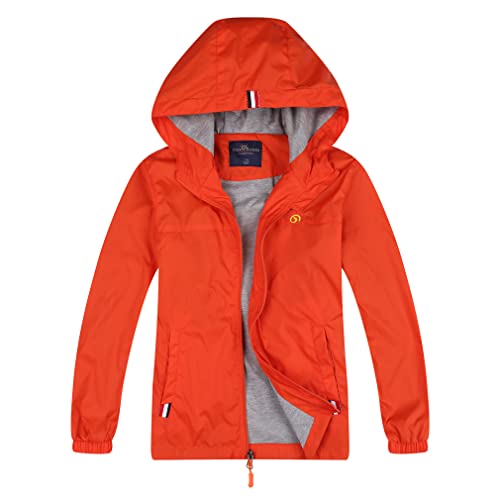 Jingle Bongala Boys Girls Lightweight Breathable Raincoat Waterproof Hooded Rain Jacket Windbreaker Easy to Fold