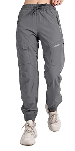 Singbring Women's Athletic Hiking Cargo Joggers
