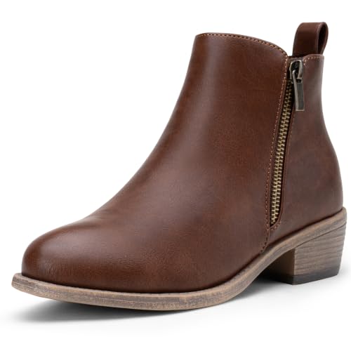 Jeossy Women's 905 Ankle Boots, Classic Low Heeled Short Booties, Casual Comfortable Boots with Wide Widths Available