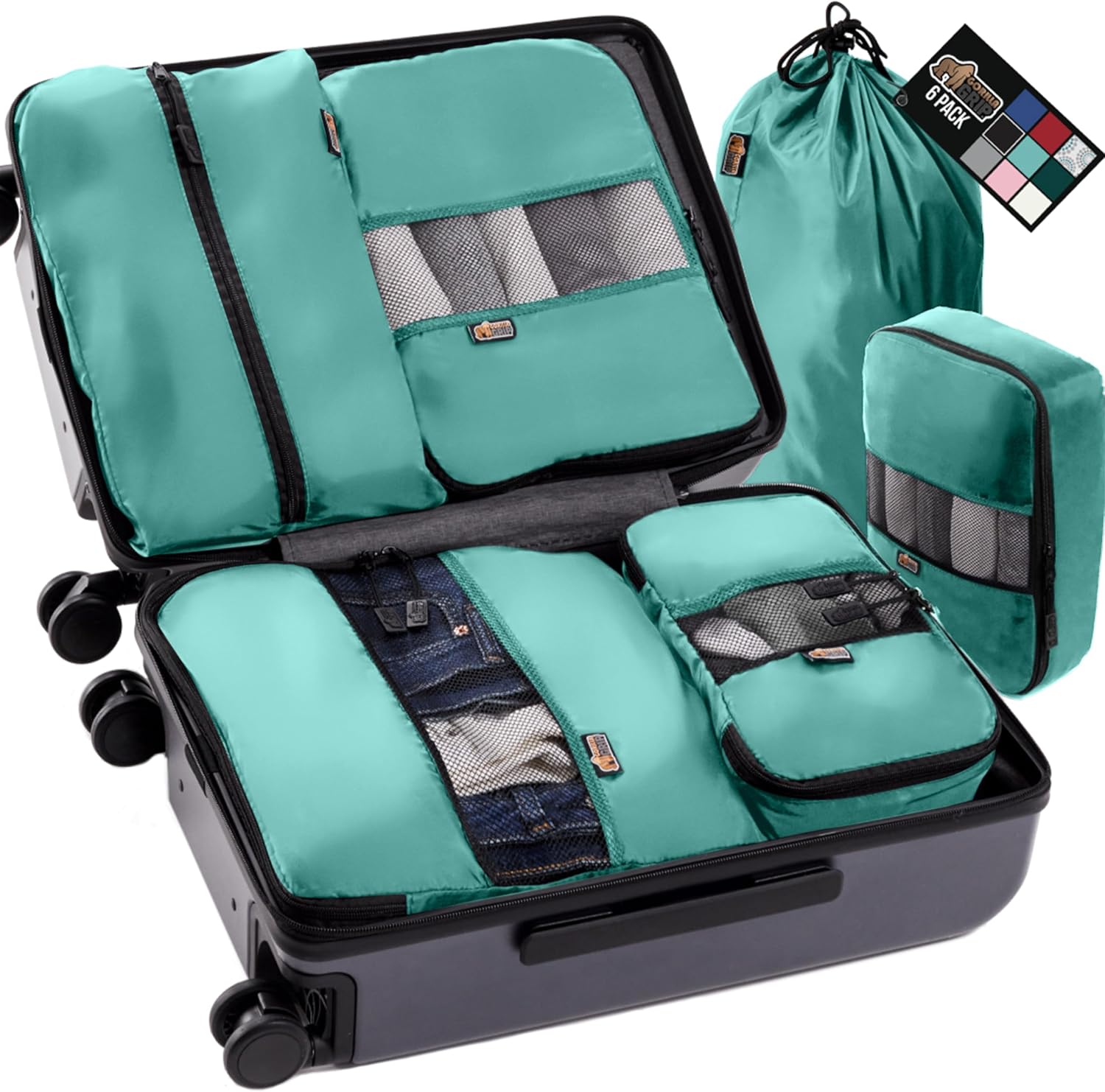 GORILLA GRIP 6 Set Packing Cubes