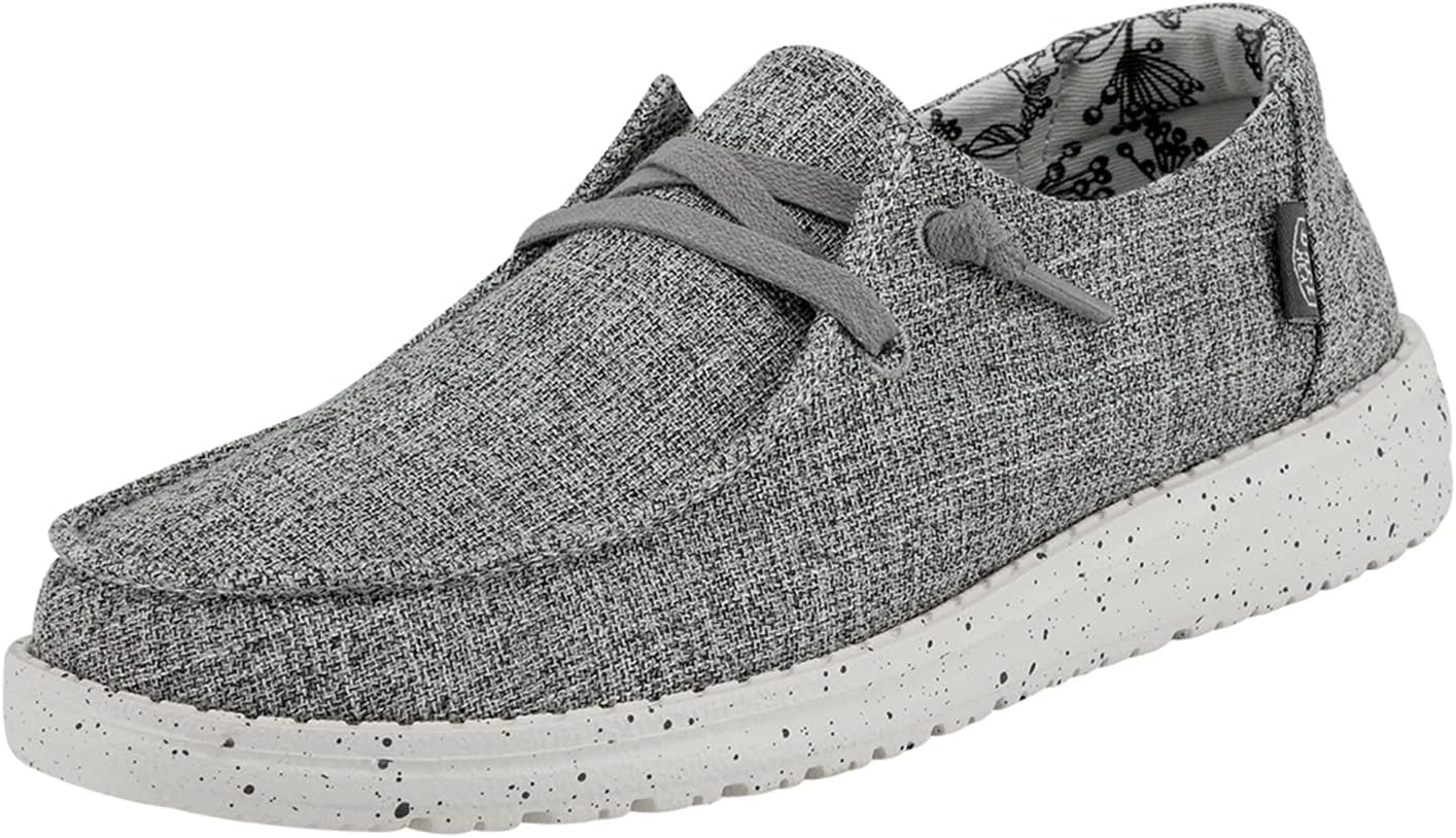 Hey Dude Women's Wendy Chambray | Women's Shoes | Women's Lace Up Loafers | Comfortable & Light-Weight