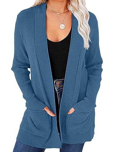 MEROKEETY Waffle Knit Cardigan