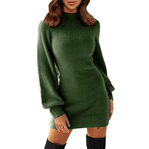 EXLURA Mock Neck Ribbed Mini