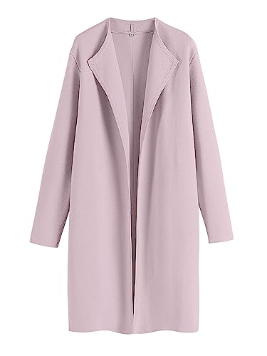 ANRABESS Women's Long Cardigans Sweater 2025 Fall Dressy Casual Lapel Knit Warm Trench Coatigan Oversized Blazer Jacket Coat