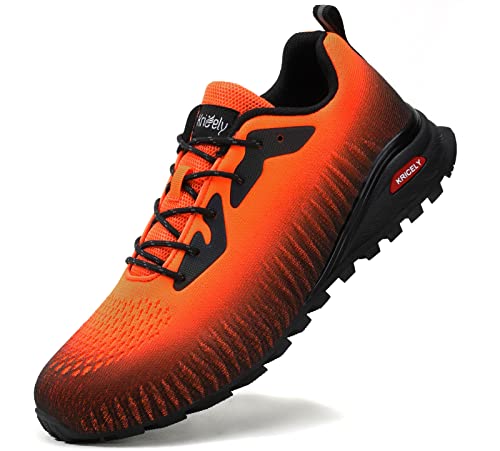Kricely Men's Trail Running Shoes Fashion Walking Hiking Sneakers for Men Tennis Cross Training Shoe Outdoor Sneaker Mens Casual Workout Footwear