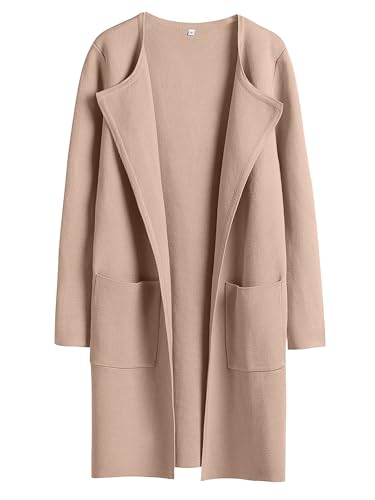ANRABESS Womens Cardigan Sweater Open Front Knit Long Coatigan Dressy Casual Jacket Coat 2025 Fall Outfits Classy Clothes