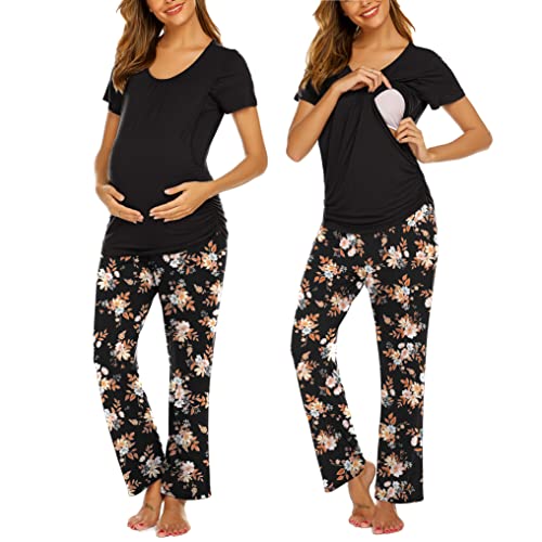 Ekouaer Nursing Pajama Set (Postpartum)