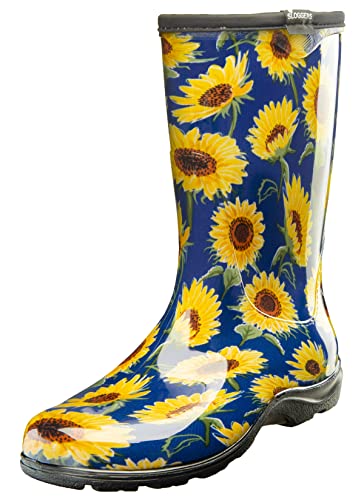 Sloggers Waterproof Garden Rain Boots for Women - Cute Mid-Calf Mud & Muck Boots with Premium Comfort Support Insole