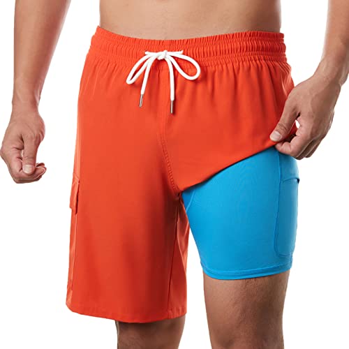 BRISIRA Mens Swim Trunks 9" Liner