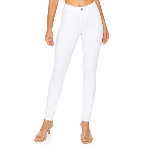 KHAKI & BLUE Womens The Everyday Garment-Dyed Skinny Jeans  Soft Stretchy High Rise Comfy Casual Pants