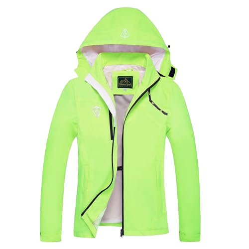 GIISAM Women's Waterproof Rain Jacket,Lightweight Windproof Full Zip Women's Packable Fall Raincoat Windbreaker with Hood