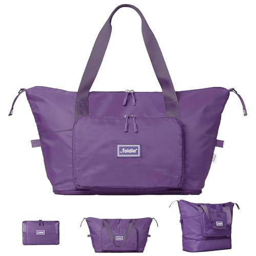 Foldable Travel Tote Bag for Women - 40L Weekender Bag with Multiple Pockets - Carry On Personal Item Travel Bag