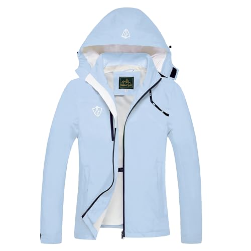GIISAM Women's Waterproof Rain Jacket