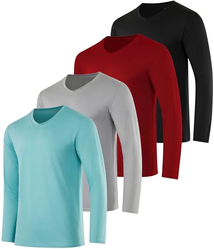 Real Essentials 4 Pack Long Sleeve V-Neck