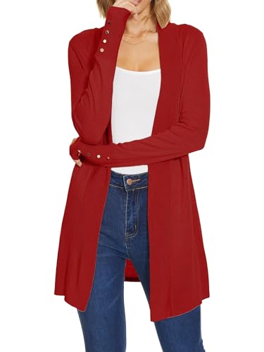 Spicy Sandia Women's Cardigan Sweaters Long Dressy Casual Lightweight Open Front Knit Cardigans for Spring Early Fall