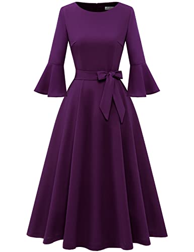 HomRain Bell-Sleeve A-line Dress
