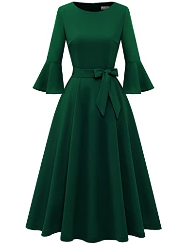 HomRain Bell-Sleeve A-line Dress