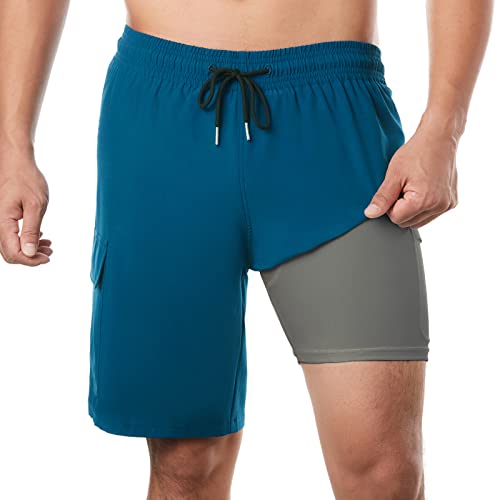 BRISIRA Mens Swim Trunks 9 Inch