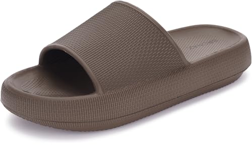 BRONAX Pillow Slippers for Women and Men | House Slides Shower Sandals | Cushioned Thick Sole
