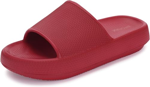 BRONAX Pillow Slippers for Women and Men | House Slides Shower Sandals | Cushioned Thick Sole