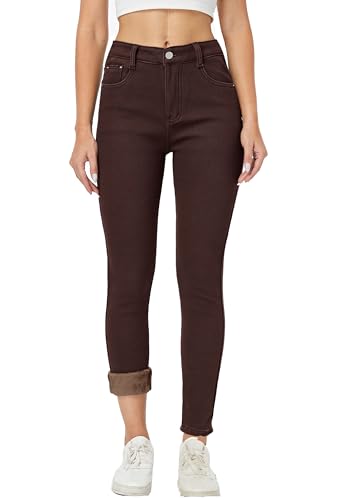heipeiwa Fleece-Lined Skinny Jeans