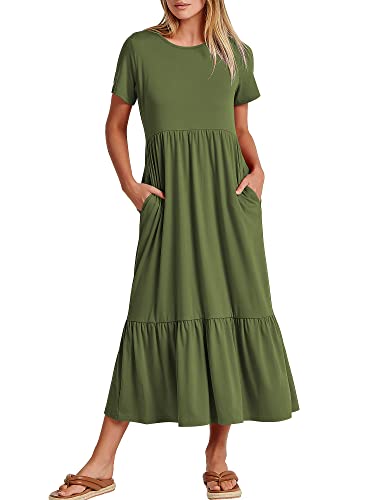 ANRABESS Tiered Maxi Dress