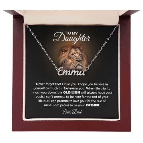 To My Beautiful Daughter Necklace from Mom & Dad | Cubic Zirconia Pendant with Heartfelt Message Card & Gift Box | Daughter Birthday, Graduation, Christmas Jewelry Gift from Parents