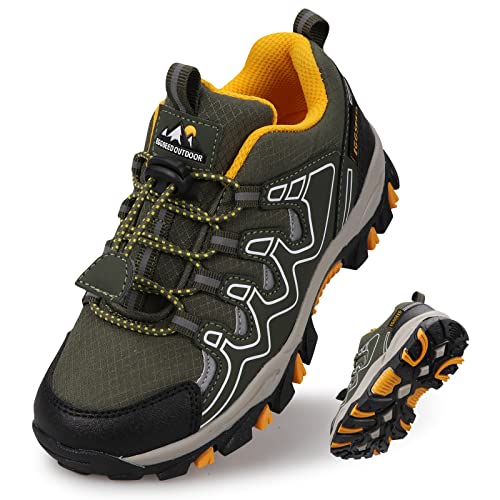 UOVO Boys Shoes Boys Tennis Running Sneakers Waterproof Hiking Shoes Kids Outdoor Fashion Sneakers Slip Resistant (Big/Little Boys)