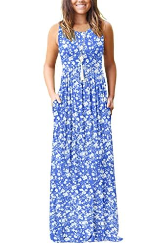 AUSELILY Sleeveless Loose Maxi Dress