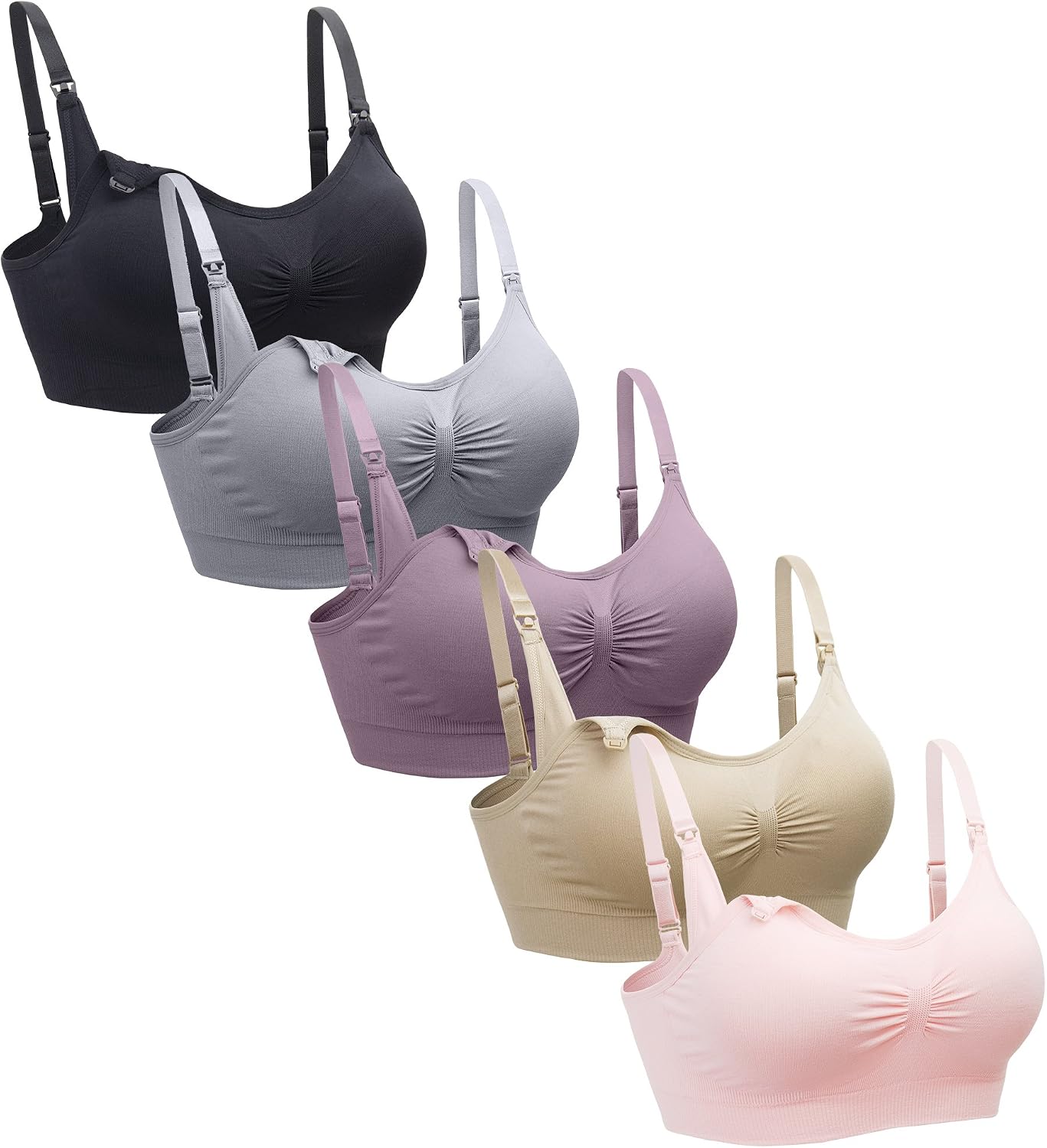 Suekaphin 5PACK Nursing Bra