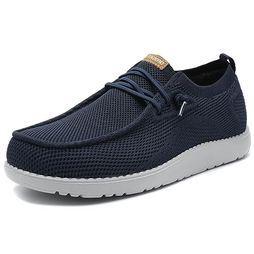 1TAZERO Wide-Shoes for Men-Slip on Walking-Loafers Casual-Shoes - Wide Width Comfortable Orthopedic Shoes for Men with Arch Support for Plantar Fasciitis
