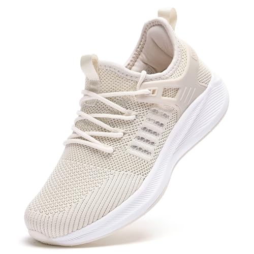 Womens Athletic Walking Shoes - Running Tennis Shoes Jogging Workout Lightweight Breathable Slip on Sneakers for Indoor Outdoor Gym Travel Work