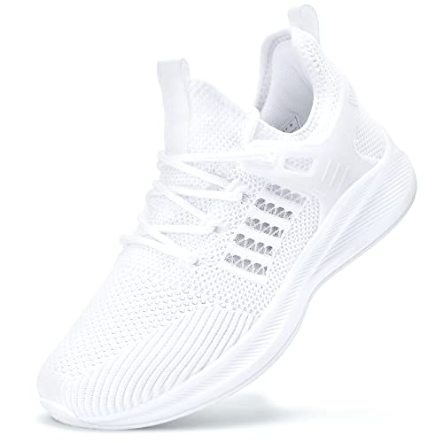 Womens Athletic Walking Shoes - Running Tennis Shoes Jogging Workout Lightweight Breathable Slip on Sneakers for Indoor Outdoor Gym Travel Work