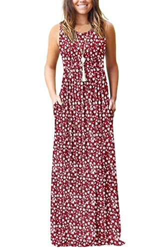 AUSELILY Women's Summer Sleeveless Loose Maxi Dress Casual Long Dresses with Pockets 2025 New