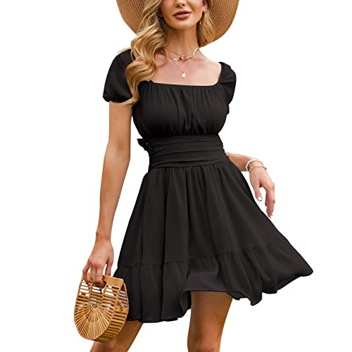 EXLURA Chiffon Square Neck