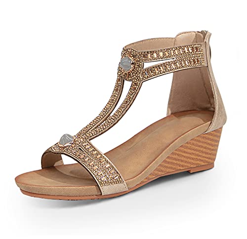 FRALOSHA Rhinestone Wedge (B0BRN1KP8P)
