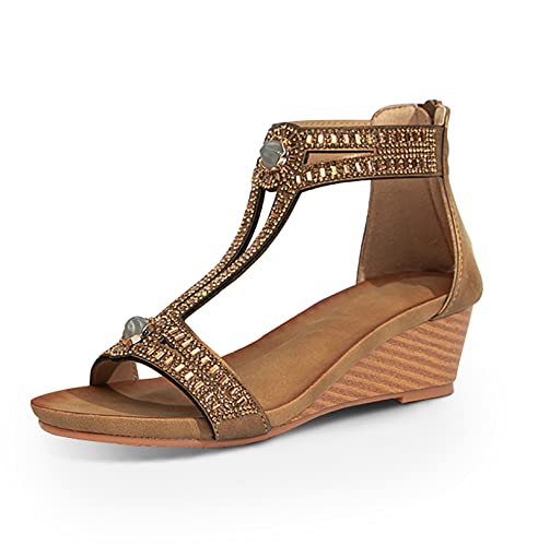 FRALOSHA Wedge Sandals (B0BRN1KP8Y)